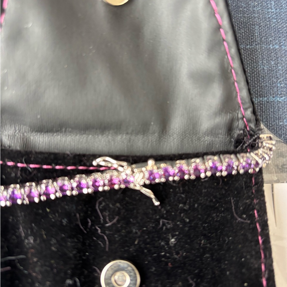 Bling Jewelry Purple and Silver Earrings